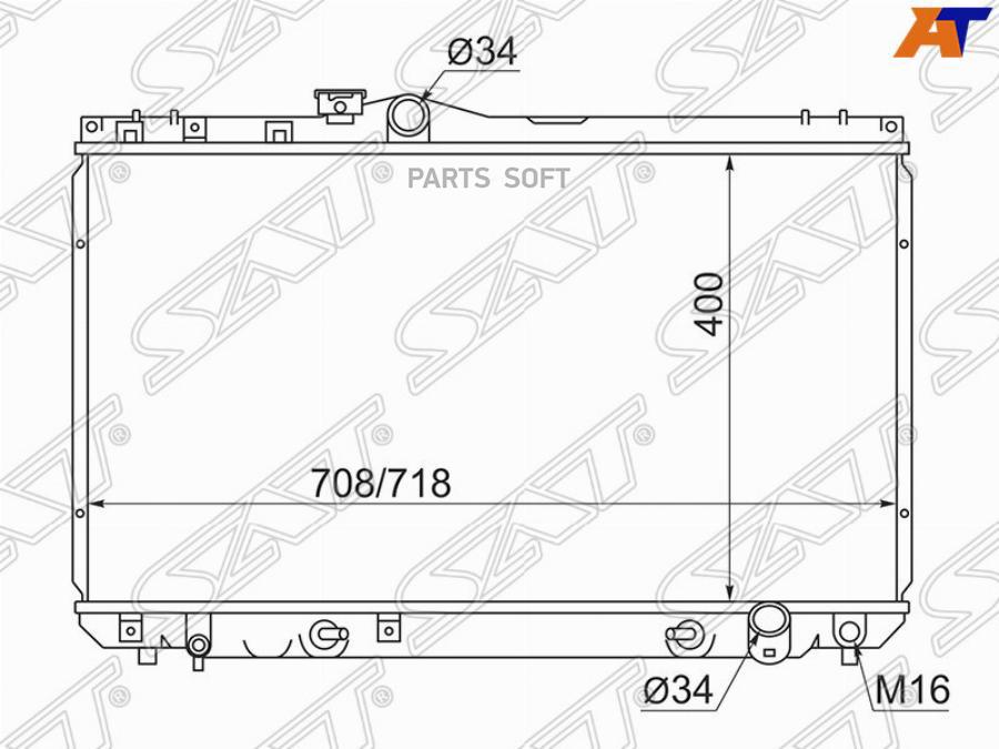 

SAT Радиатор TOYOTA MARKII/CHASER/CRESTA #X90 2,0-3,0 92-96