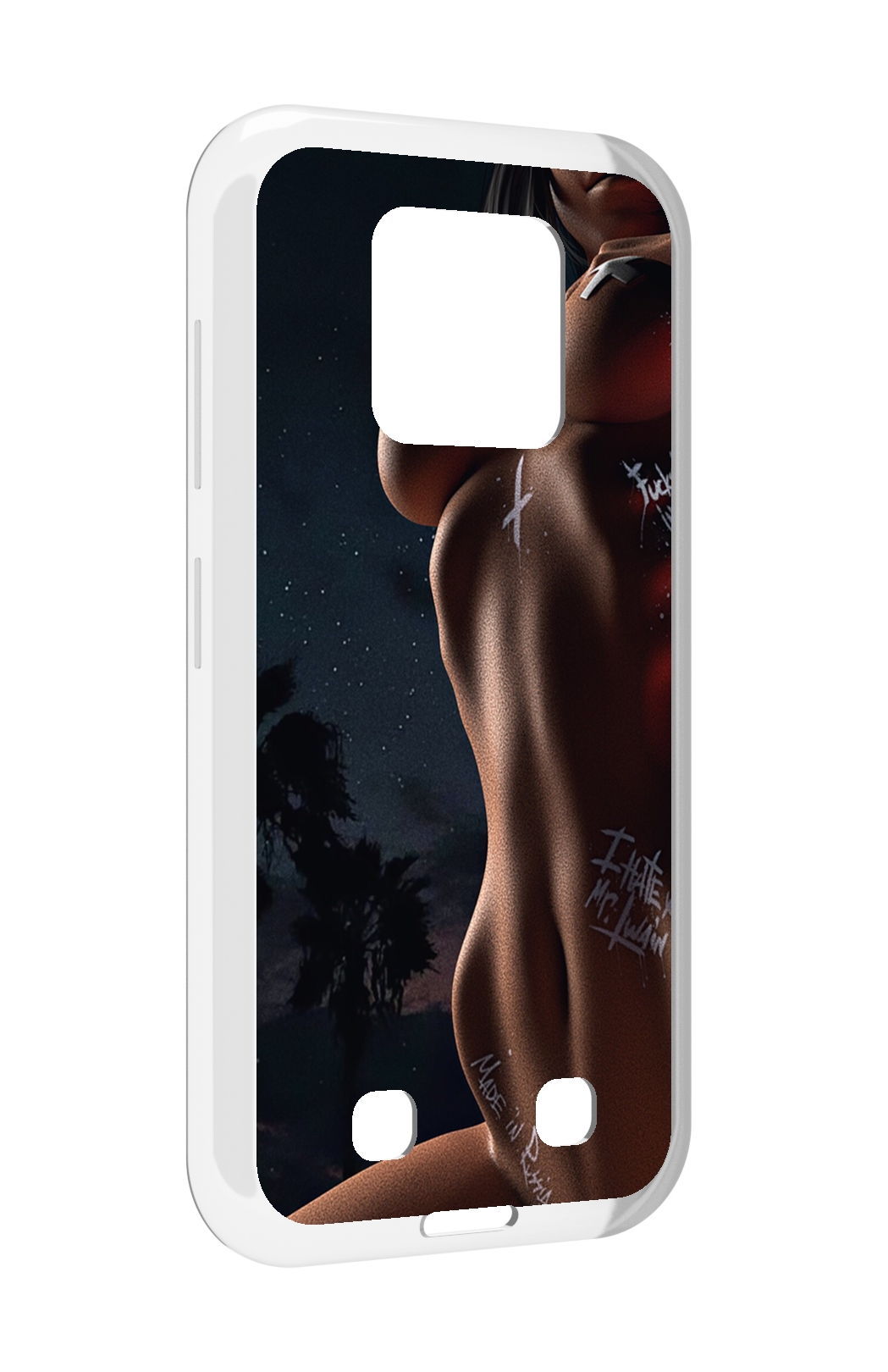 

Чехол MyPads белые-татуировки-на-теле для Oukitel WP18, Прозрачный, Tocco