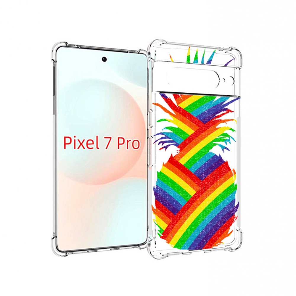 

Чехол Mypads Радужный Ананас Для Google Pixel 7 Pro, Прозрачный, Tocco