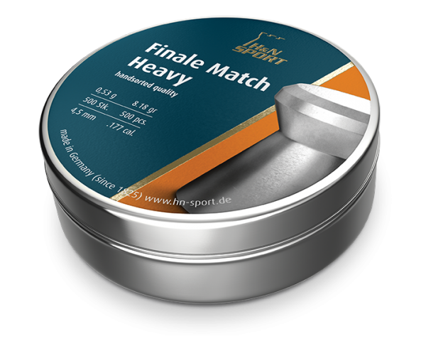 

Пульки HN Finale match винтовочные 4,5 мм (4,49) (500 шт) PB335 HN, Серебристый, Finale match