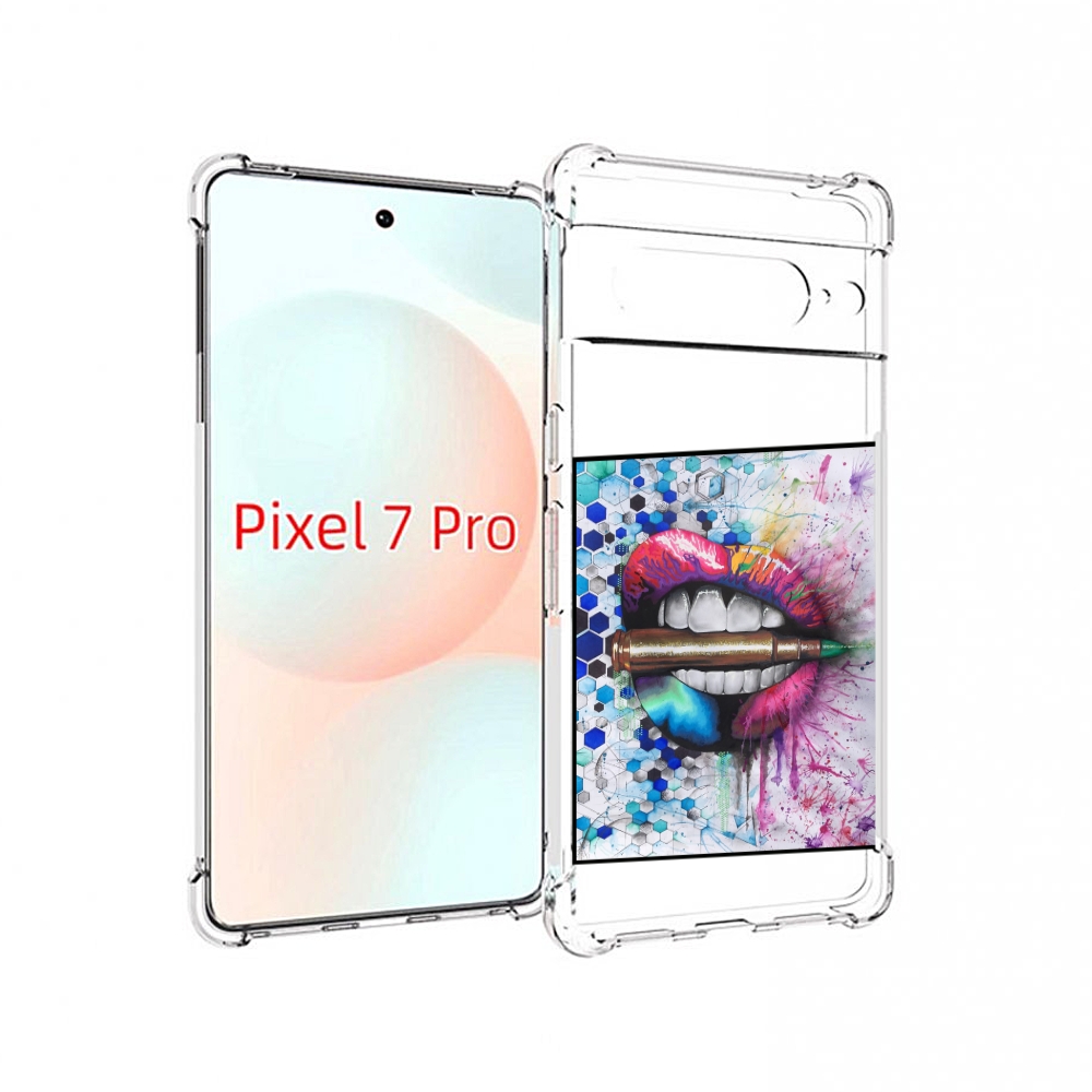 

Чехол Mypads Разноцветные Губы С Пулей Для Google Pixel 7 Pro, Прозрачный, Tocco