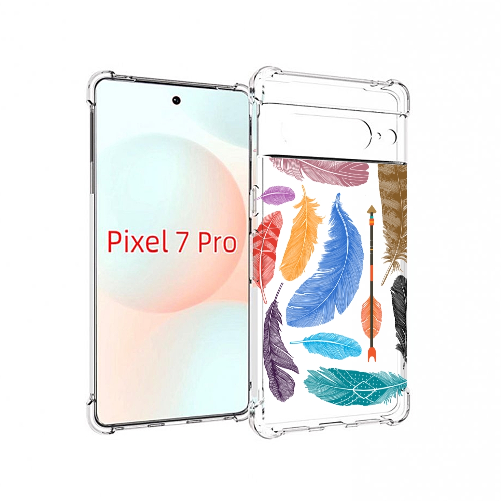 

Чехол Mypads Разноцветные Перья Для Google Pixel 7 Pro, Прозрачный, Tocco