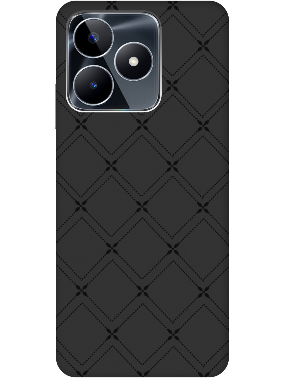 

Силиконовый чехол на Realme C53 / C51 с рисунком "Стильные линии" Soft Touch черный, 20000090