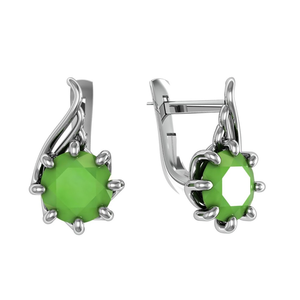 Серьги из серебра с алпанитом ПРИВОЛЖСКИЙ ЮВЕЛИР 351302-FA35