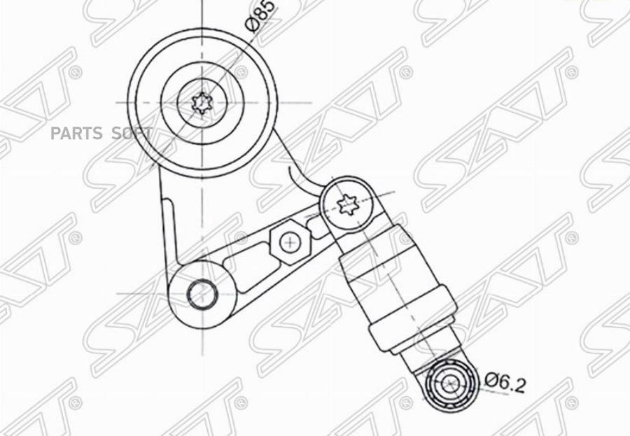 

SAT ST-11750-2W200 Натяжитель приводного ремня NISSAN PATROL/TERRANO ZD30 1шт