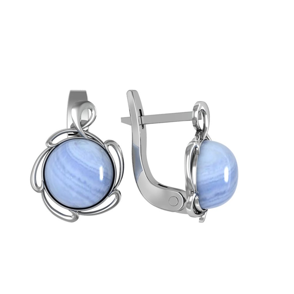 

Серьги из серебра с халцедоном ПРИВОЛЖСКИЙ ЮВЕЛИР 351340-SB, 351340-SB