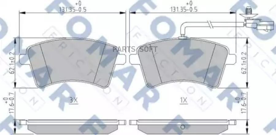 

Комплект тормозных колодок FOMAR-FRICTION FO262281