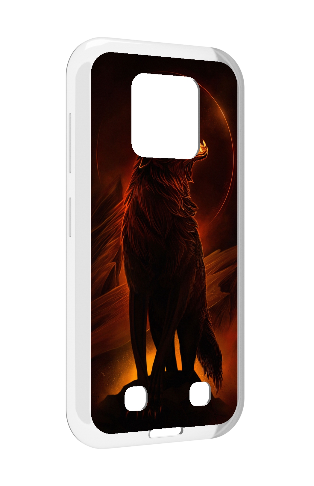 

Чехол MyPads волчара с огнем внутри для Oukitel WP18, Прозрачный, Tocco