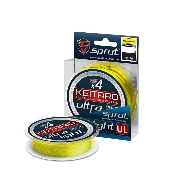 

Шнур Sprut KEITARO (0.06 / 4.95 / 95 / 3 / желтый / Fluo Yellow / 3 / 300 / 3), Keitaro Ultra Light