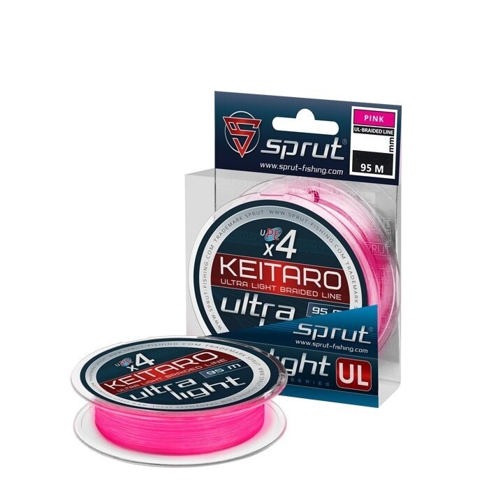 

Шнур Sprut KEITARO (0.1 / 8.15 / 95 / 3 / розовый / Pink / 3 / 300 / 3), Keitaro Ultra Light