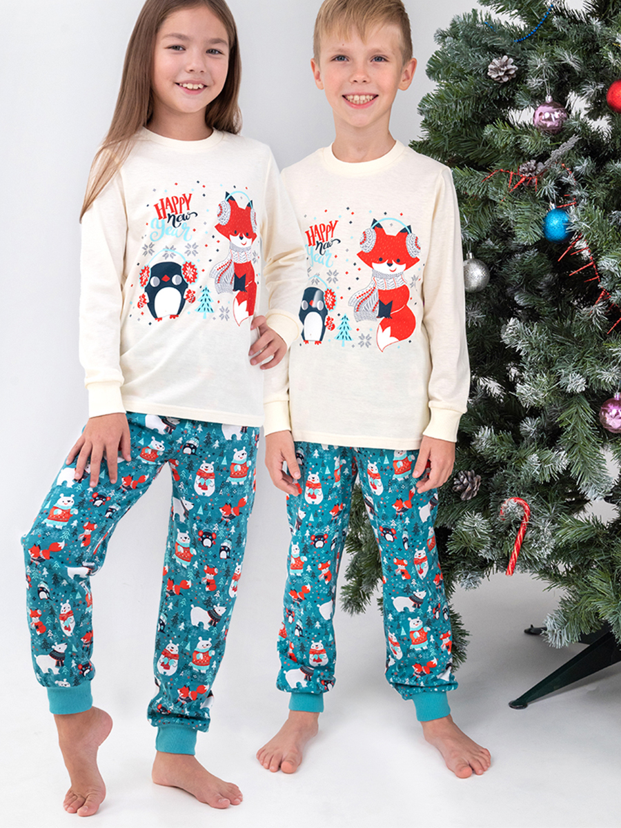 

Пижама детская HappyFox HFLUNNG833, молочный, 122, Бежевый, HFLUNNG833