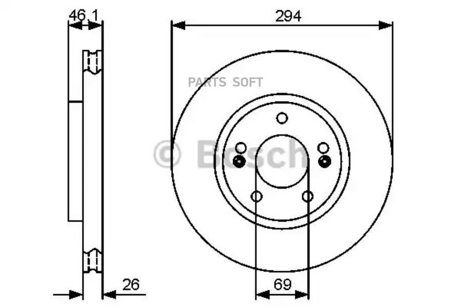 

Тормозной диск Bosch передний 0986479434