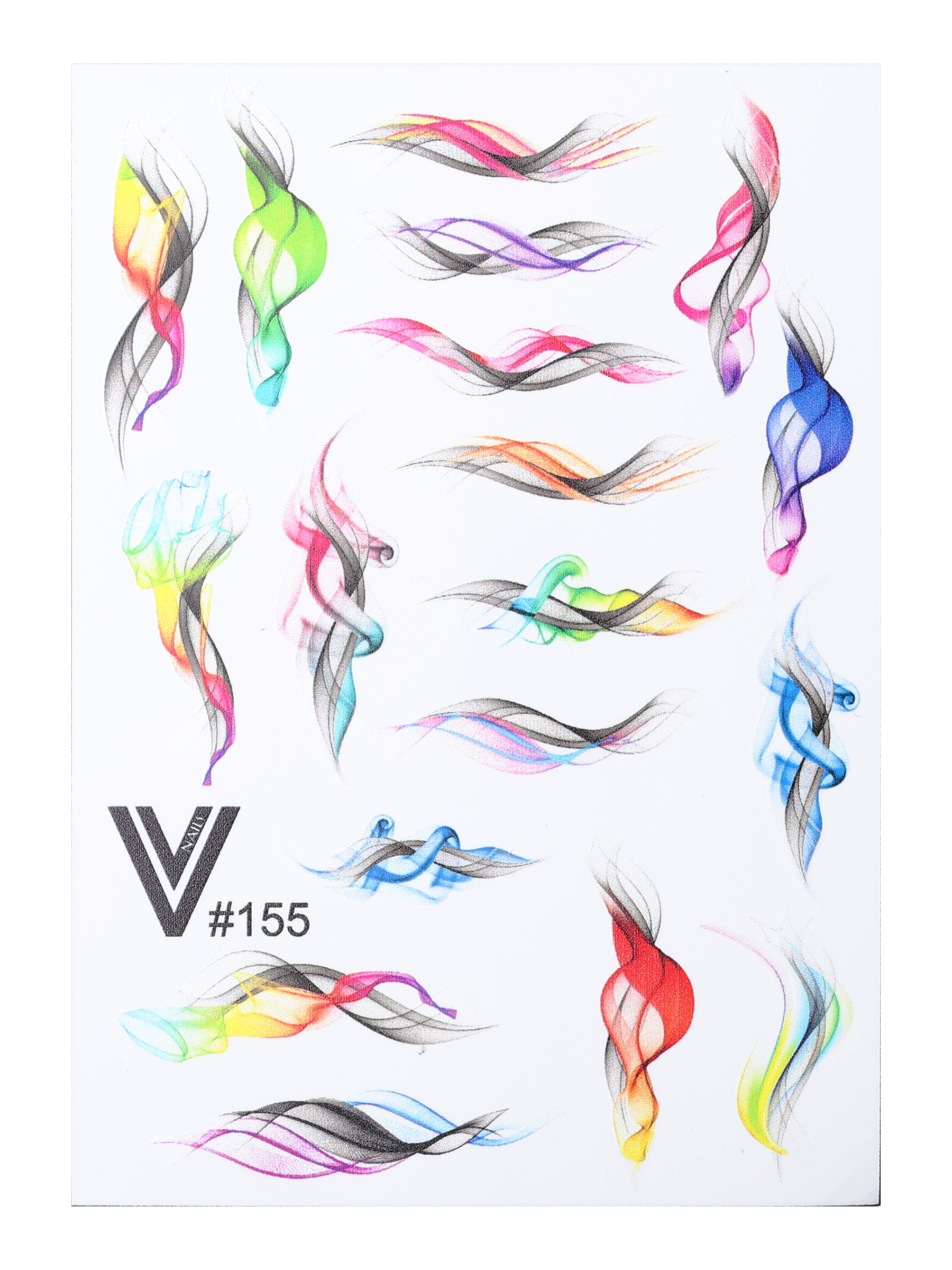 Слайдеры для ногтей Vogue Nails водные наклейки украшения, цветы, линии, абстракция линии и узоры пиши и стирай сколько захочешь