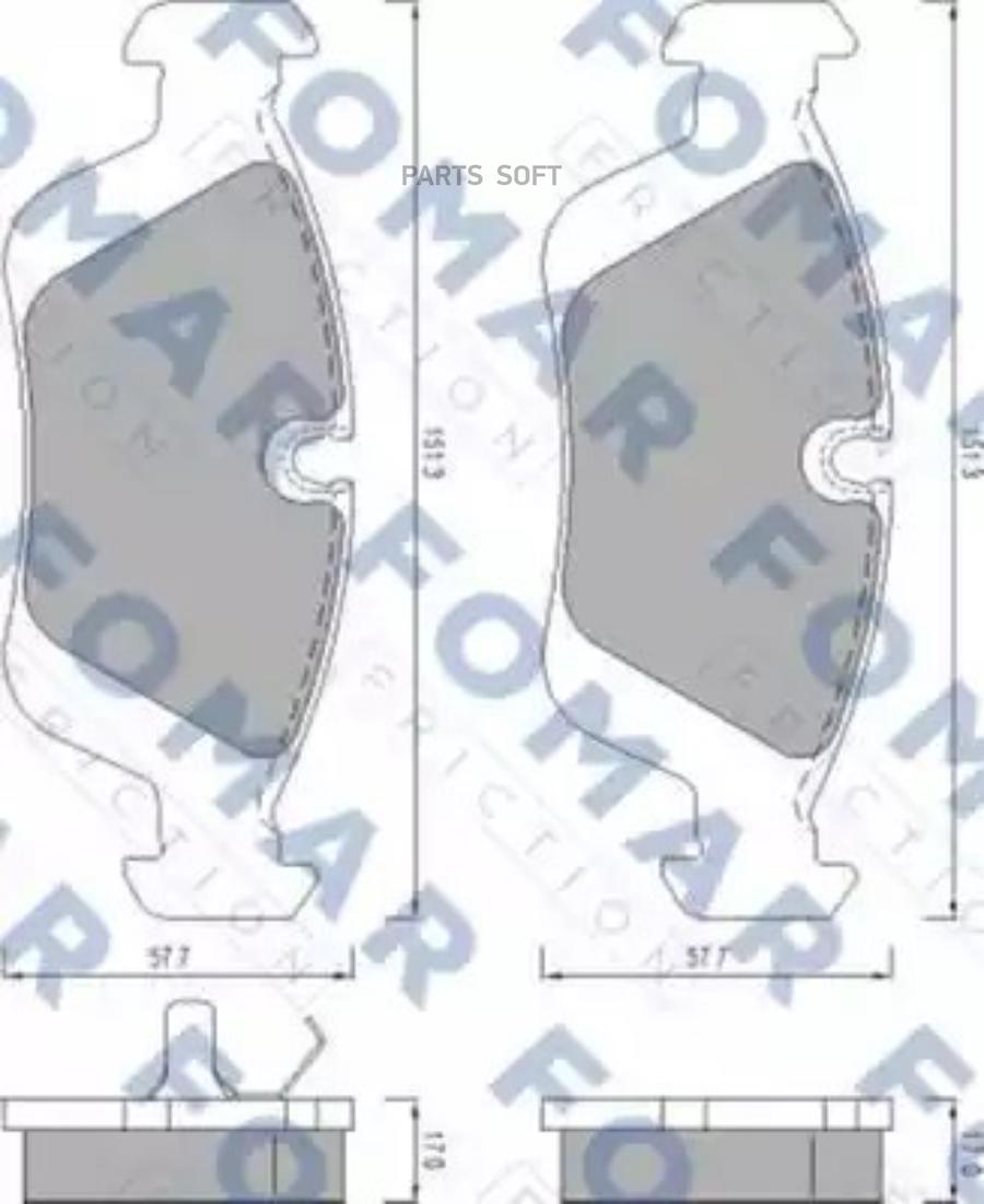 

Комплект тормозных колодок FOMAR-FRICTION FO472081