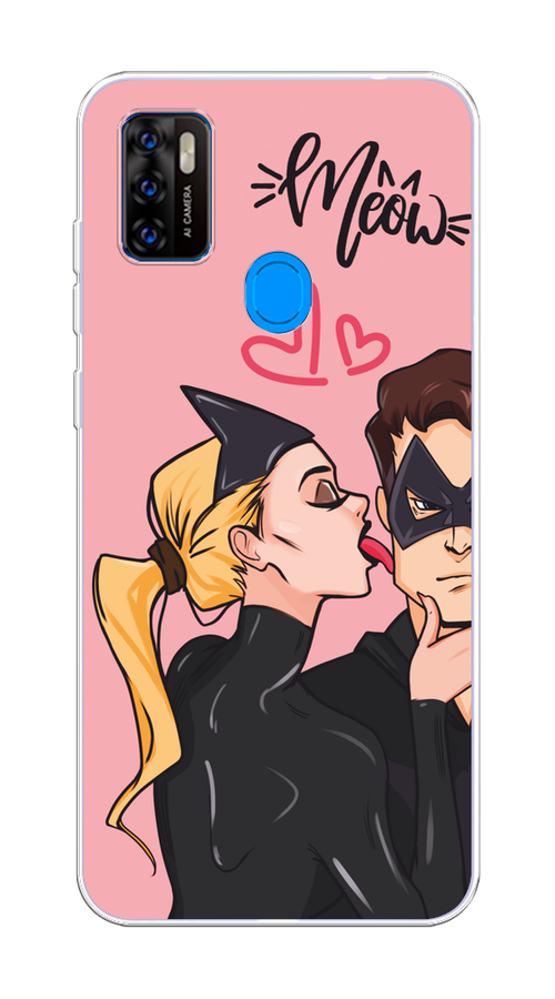 

Чехол Awog на ZTE Blade A7s 2020 "Kiss of Cat Woman", Розовый;черный;бежевый, 133950-1