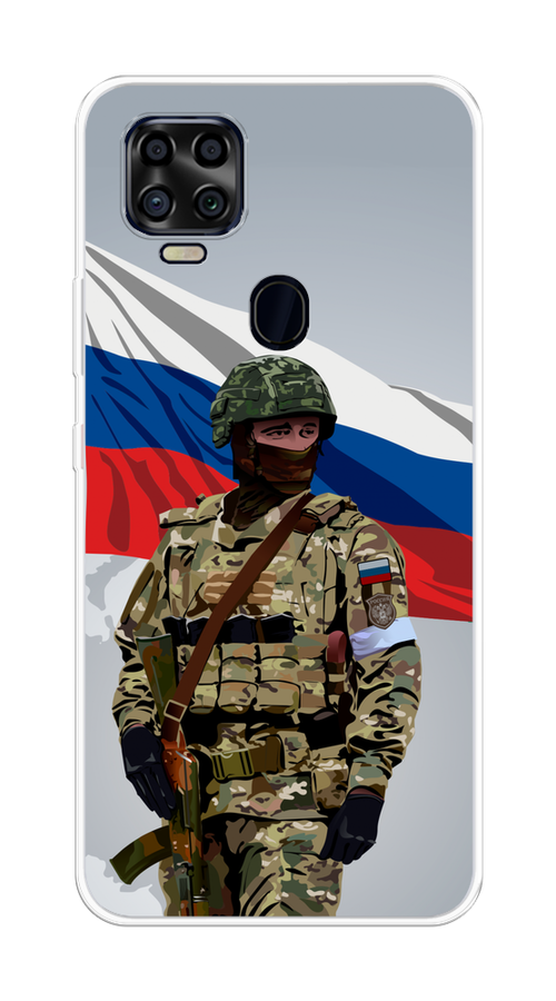 

Чехол Awog на ZTE Blade V2020 "Солдат с флагом", Белый;синий;красный;зеленый, 134350-1