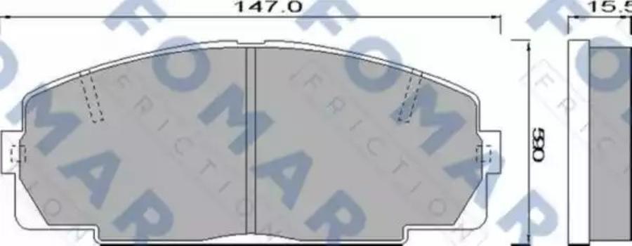 Комплект тормозных колодок FOMAR-FRICTION FO489481