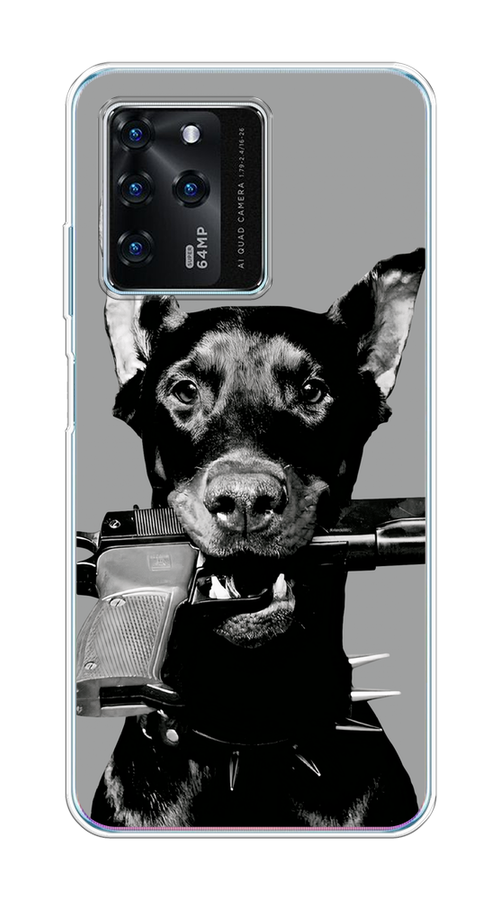 

Чехол Awog на ZTE Blade V30 "Доберман", Серый, 135350-1