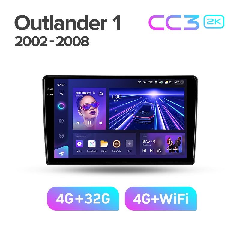 Магнитола TEYES MITSUBISHI OUTLANDER 2002-2008 грамка под климат-контрольCC3 2K 432ГБ 3389000₽