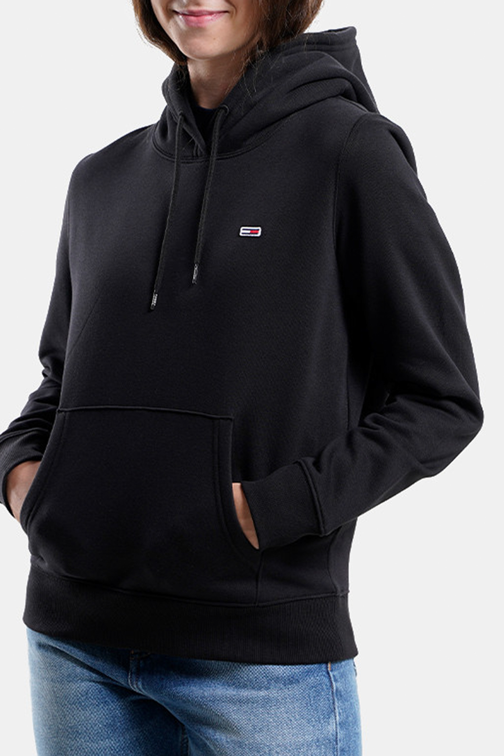 

Худи женское Tommy Jeans DW0DW09228 черное S, Черный, DW0DW09228