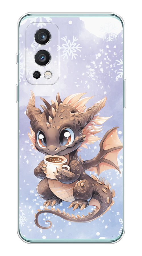 

Чехол Awog на OnePlus Nord 2 5G "Дракончик с кружкой тёмный", Бежевый;розовый;серый, 151750-1