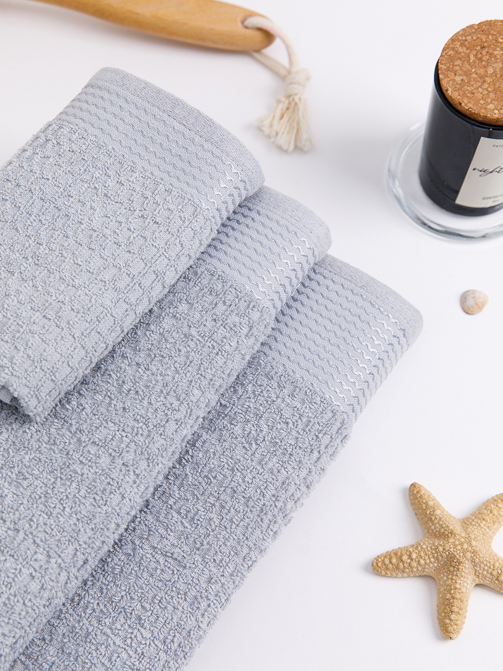 Полотенце махровое 33х50 серый