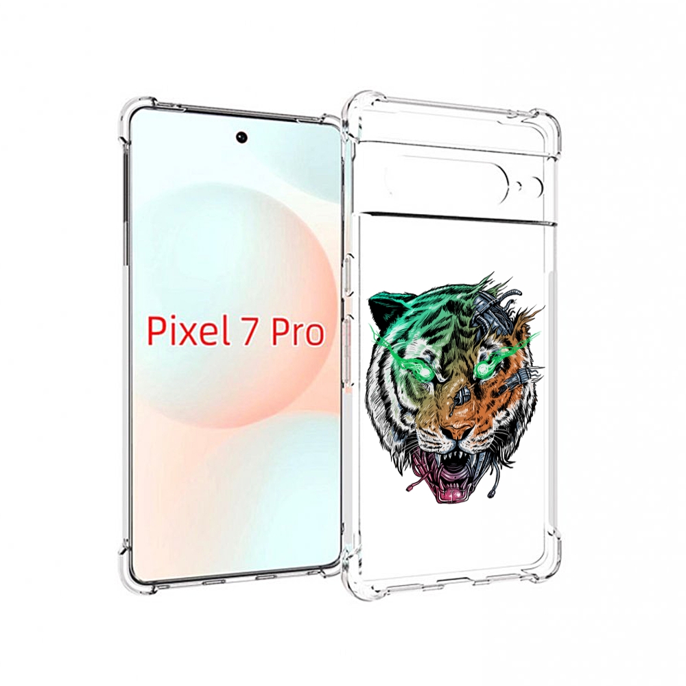 

Чехол Mypads Робо-Тигр Для Google Pixel 7 Pro, Прозрачный, Tocco