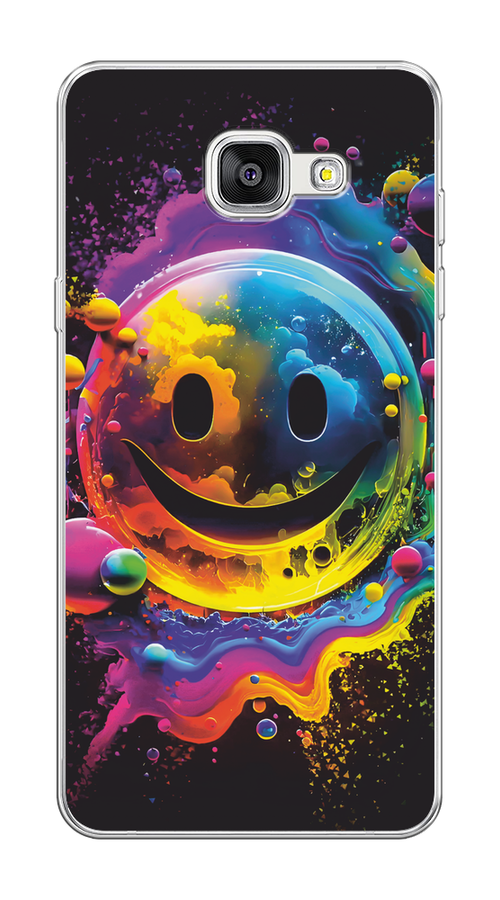 

Чехол Awog на Samsung Galaxy A5 2016 "Кислотный смайл", Фиолетовый;желтый;синий, 20550-1