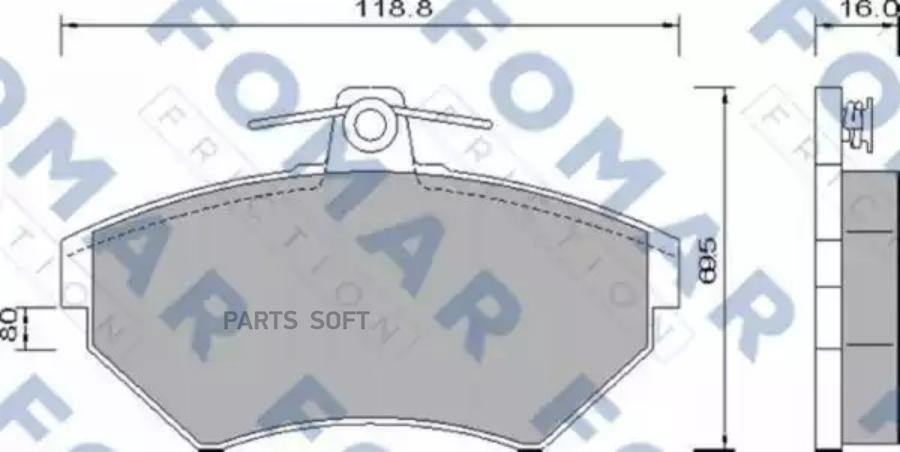 

Комплект тормозных колодок FOMAR-FRICTION FO634281