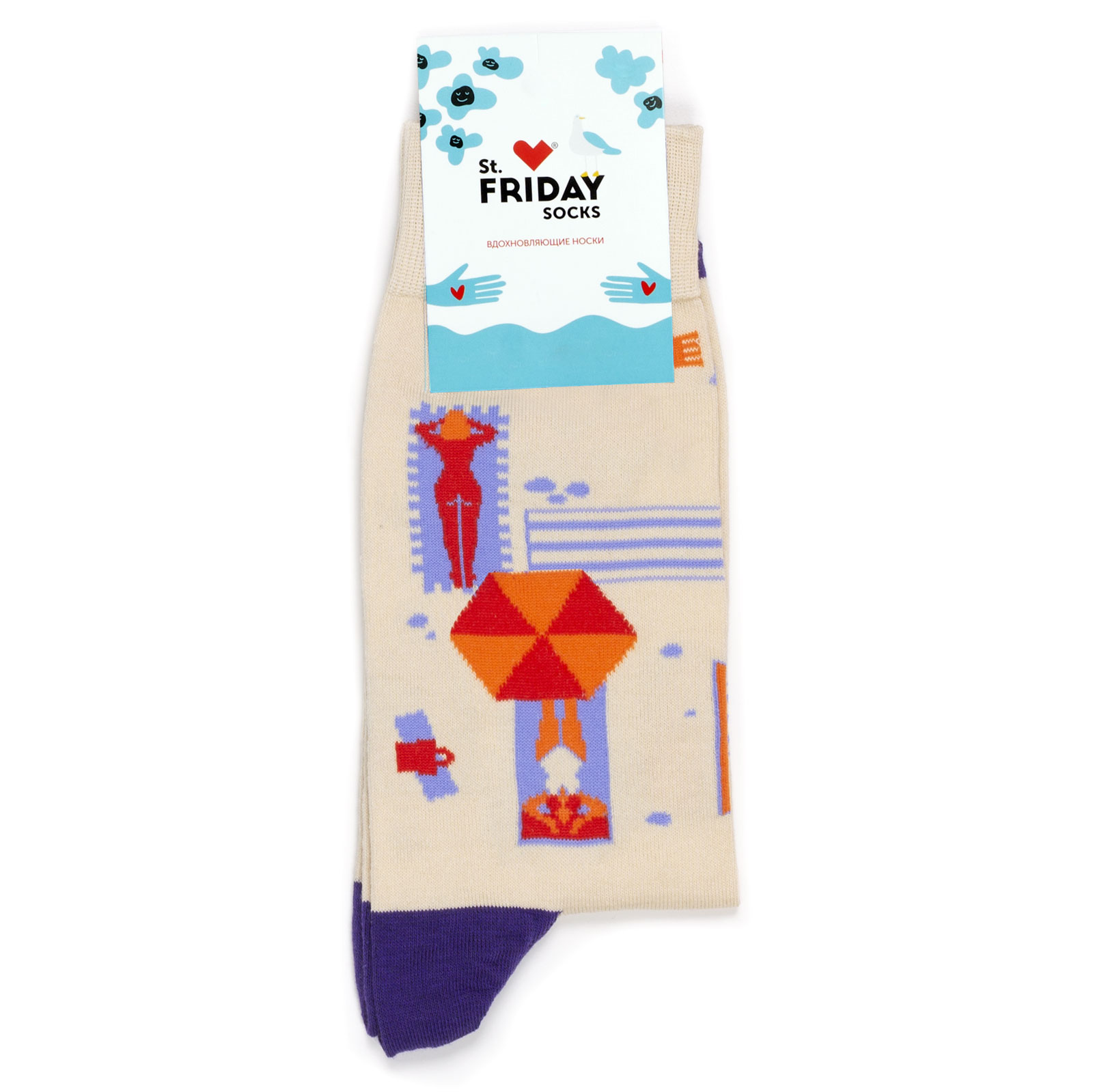 

Носки унисекс St. Friday Socks По городам России бежевый/оранжевый/красный 34, По городам России