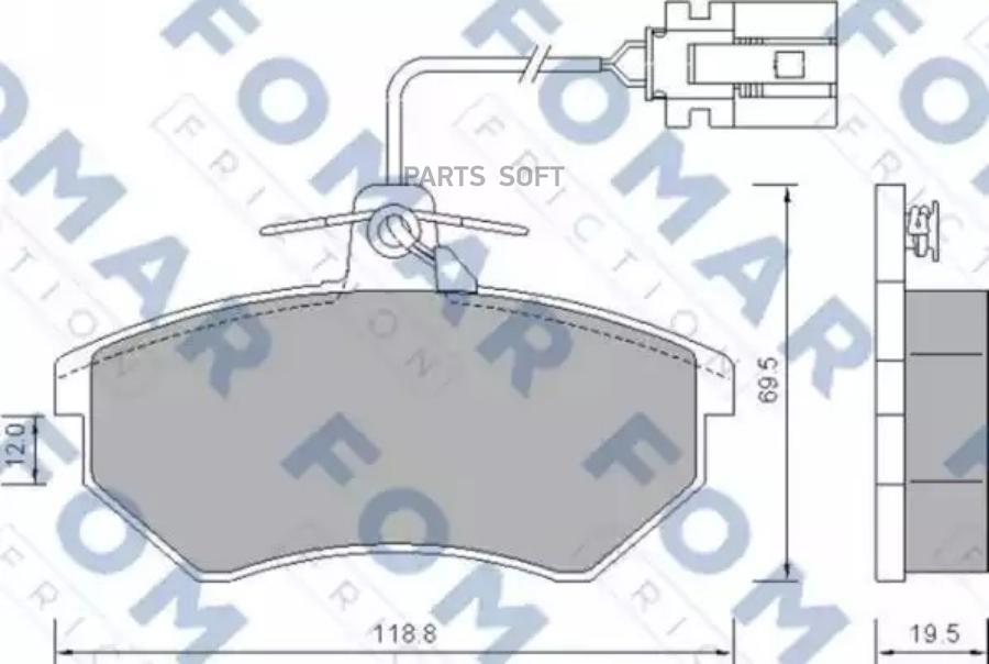 

Комплект тормозных колодок FOMAR-FRICTION FO634381