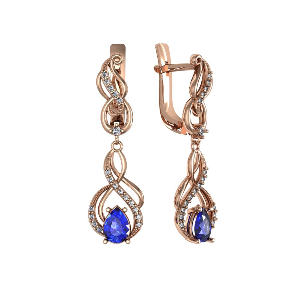 Серьги из серебра с алпанитом ПРИВОЛЖСКИЙ ЮВЕЛИР 352147-FA11FA59