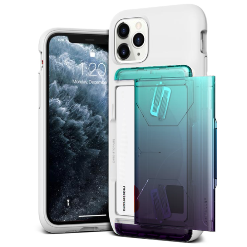 фото Чехол vrs design damda glide shield для iphone 11 pro white green - purple