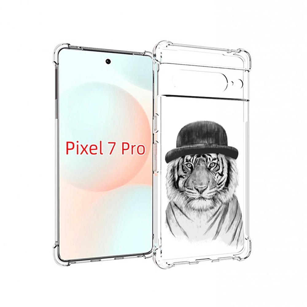 

Чехол Mypads Тигр Британец Для Google Pixel 7 Pro, Прозрачный, Tocco