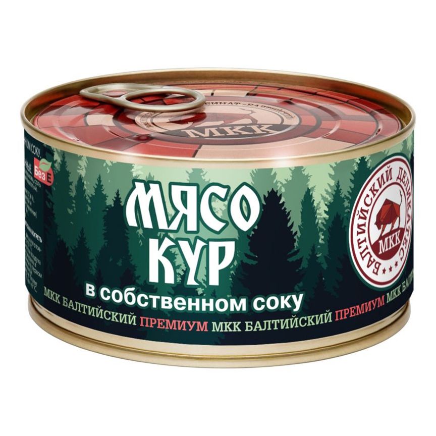 

Мясо птицы МКК Балтийский кусковое в собственном соку 325 г