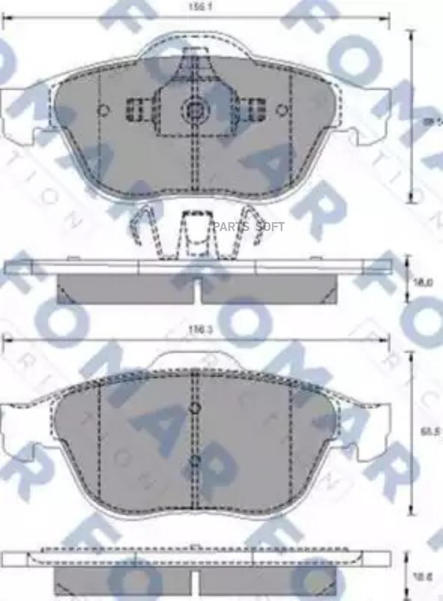 

Комплект тормозных колодок FOMAR-FRICTION FO686281
