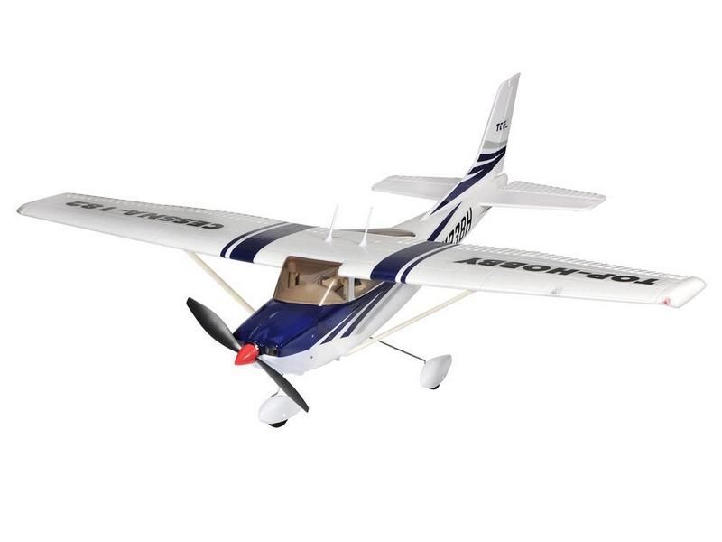 Радиоуправляемый самолет Top RC Cessna 182 400 class синяя 965мм 2.4G 4-ch LiPo RTF