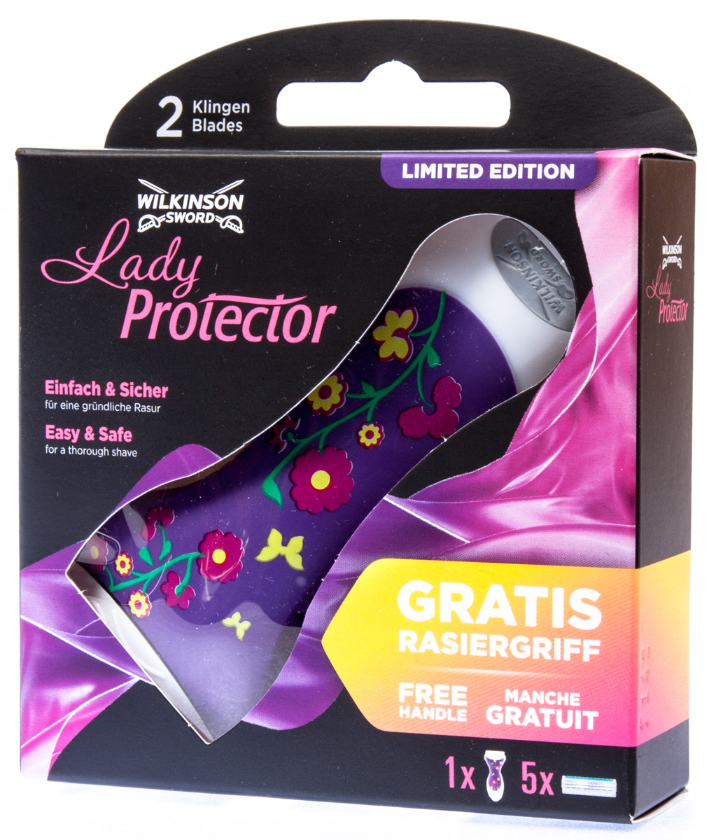 

Бритвенный женский станок с 5 сменными кассетами Wilkinson Sword Lady Protector, Lady Protector