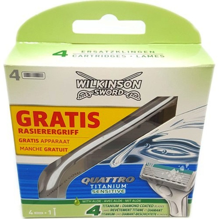 

Бритвенный станок с 4-я сменными кассетами Wilkinson Sword Quattro Titanium Sensitive