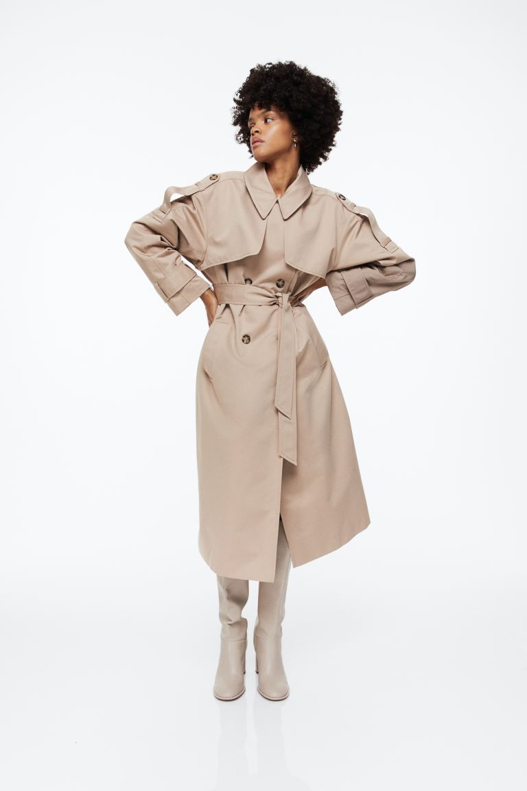 

Плащ женский H&M 1105178001 бежевый 2XL (доставка из-за рубежа), 1105178001