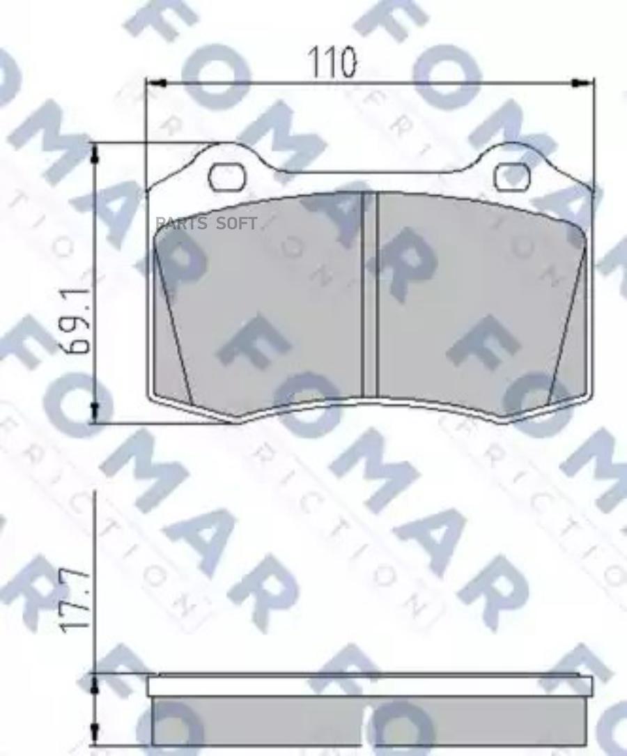 

Комплект тормозных колодок FOMAR-FRICTION FO699184