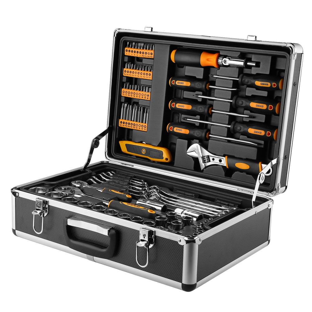 Набор инструмента для дома и авто в чемодане DEKO DKMT95 Premium (95 предметов) длинногубцы deko
