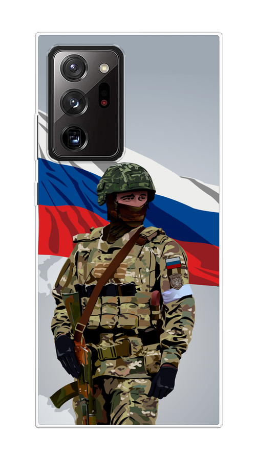 

Чехол Awog на Samsung Galaxy Note 20 Ultra "Солдат с флагом", Белый;синий;красный;зеленый, 2101050-1