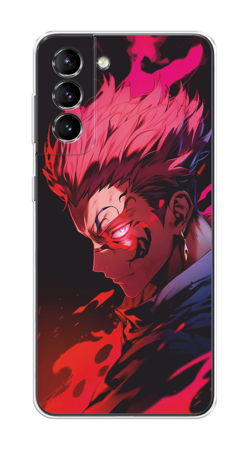 

Чехол Awog на Samsung Galaxy S21 "Взгляд Сукуны", Розовый;красный;черный, 2101850-1