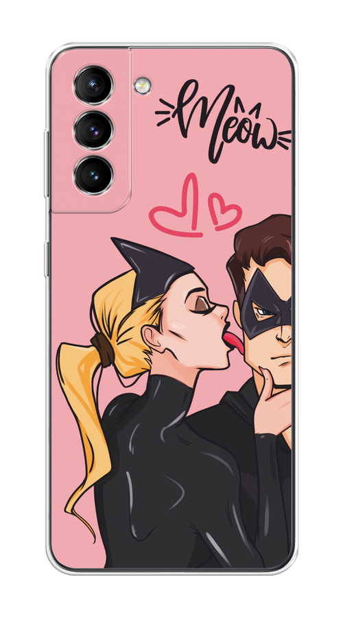 

Чехол Awog на Samsung Galaxy S21 "Kiss of Cat Woman", Розовый;черный;бежевый, 2101850-1