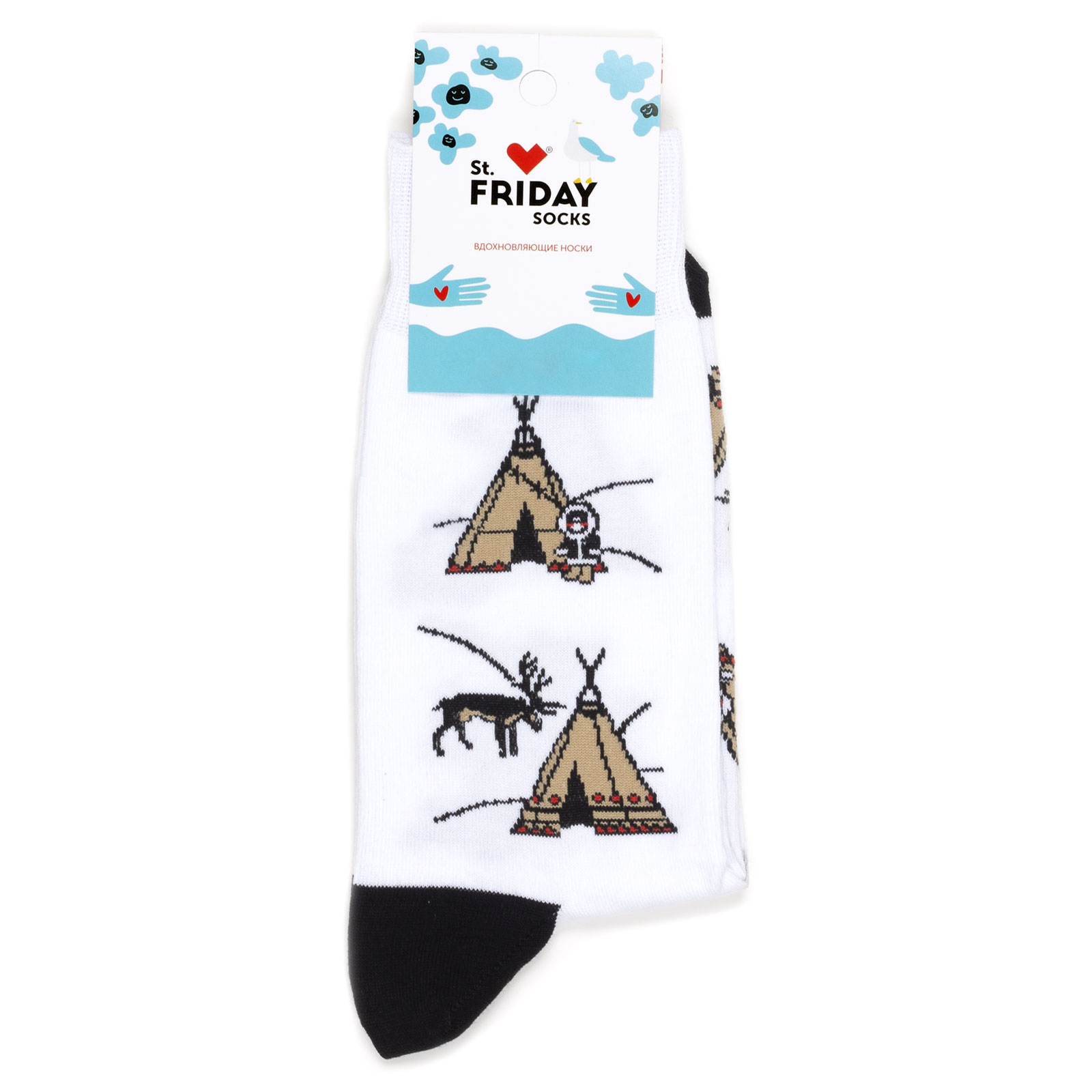 

Носки унисекс St. Friday Socks По городам России белый/коричневый/черный 34-37, По городам России