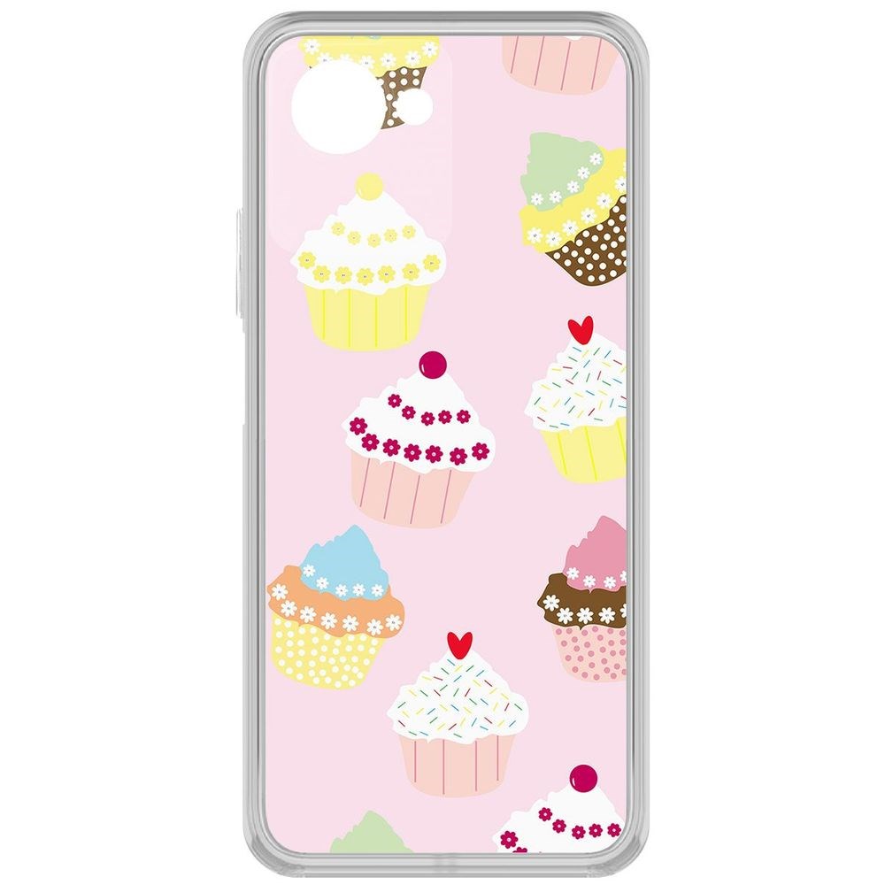 

Чехол-накладка Кейс Пироженки для Realme Narzo 50i Prime, Прозрачный