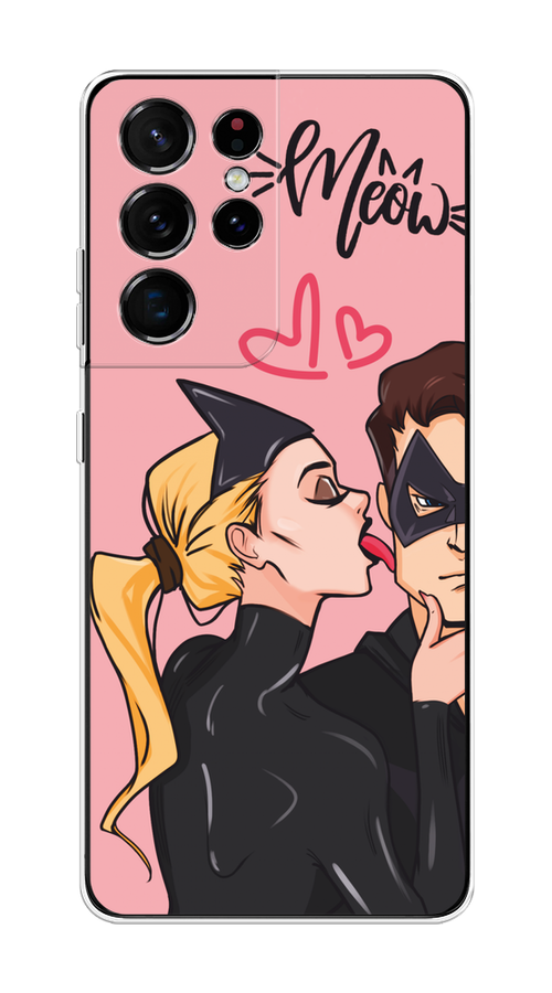 

Чехол Awog на Samsung Galaxy S21 Ultra "Kiss of Cat Woman", Розовый;черный;бежевый, 2102250-1