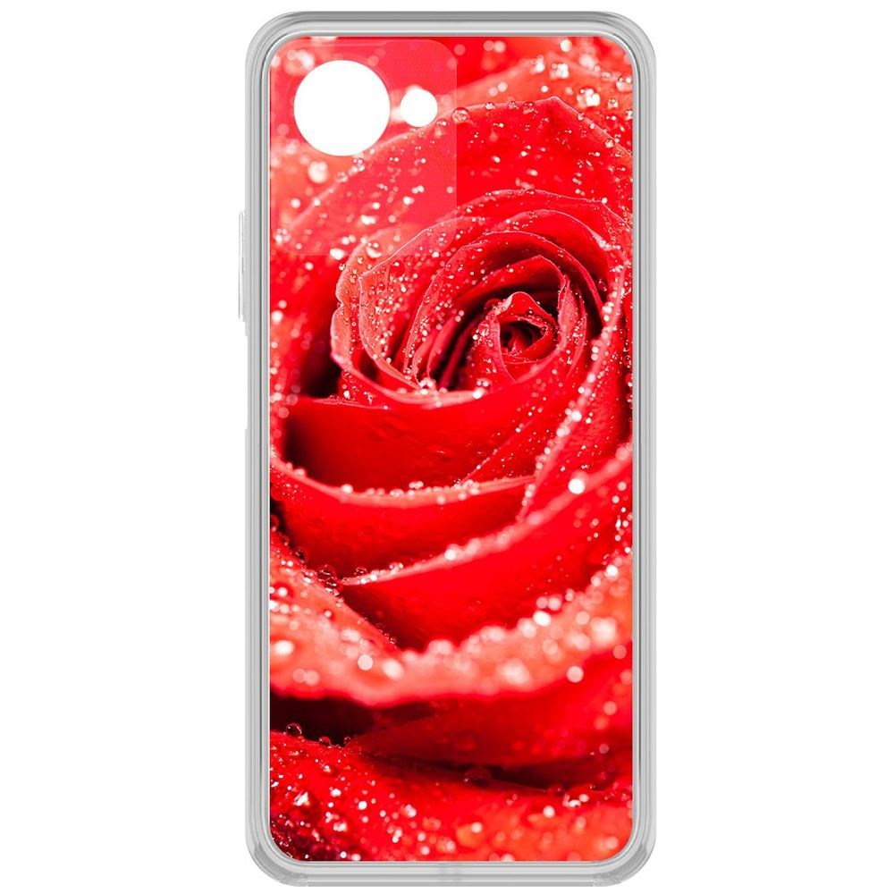 

Чехол-накладка Кейс Роза для Realme Narzo 50i Prime, Прозрачный