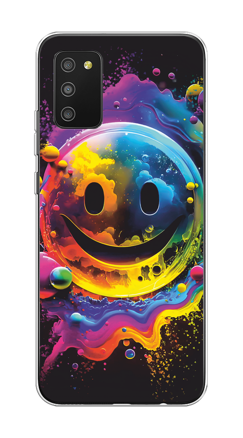 

Чехол Awog на Samsung Galaxy A02s "Кислотный смайл", Фиолетовый;желтый;синий, 2102350-1